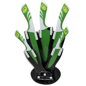 Hot Sell Acrylic Stand Stainless Steel Non-stick Utility Knife Set
