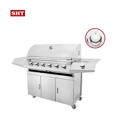 6 Burner Outdoor Kitchen Island Gas Grill Portable Infrared BBQ Grill Barbecue Grill Design for Home