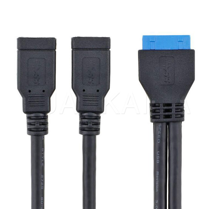 dual usb3.0 AF to 20 pin cable
