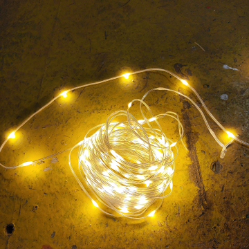 IP65 LED Rubber String Copper Wire Fairy Lights for Christmas White Curtain