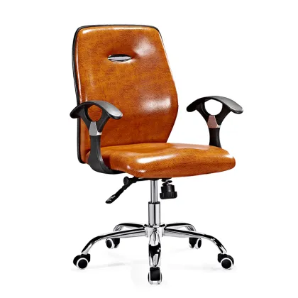 Factory Price PP Armrest Brown Leather Vintage Office Chair in Turkey