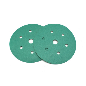 7 Hole Dustless Green Film Sandpaper Disk