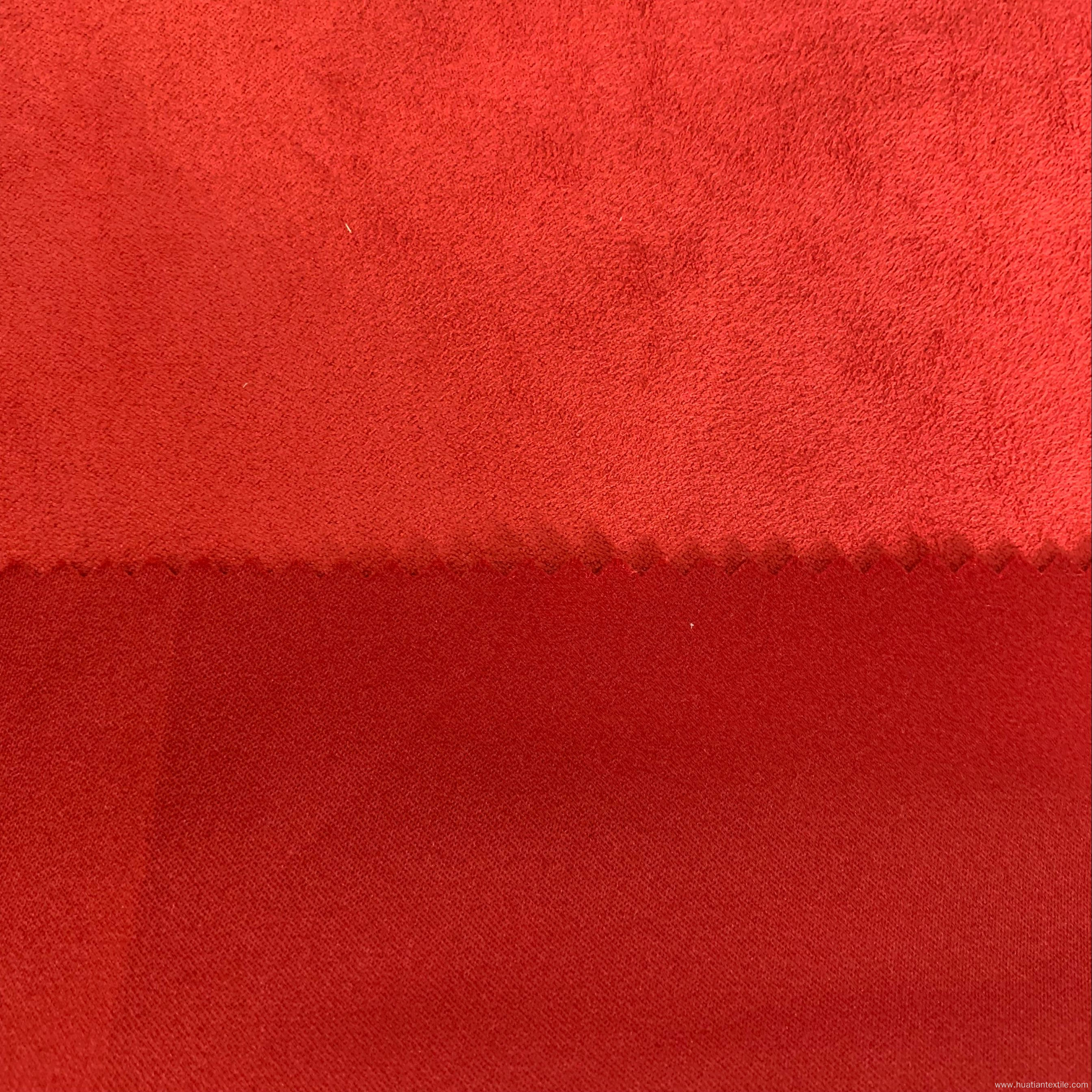 320D Double Weft Faux Suede Garment Upholstery Fabric