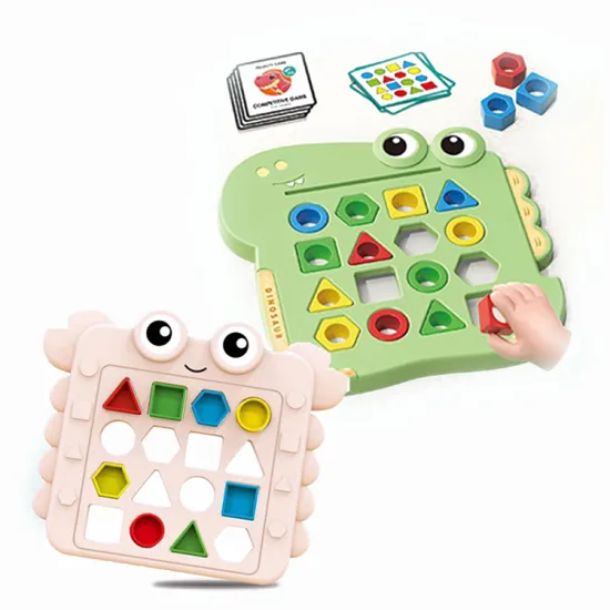 Changxi Montessori Dinosaur Geometric Shape Puzzle Toy: Enhancing Brain Development, Eye-Hand Coordination & Color Recognition Skills