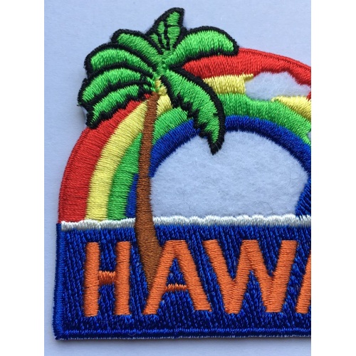 Customized rainbow flag patches embroidered sewing on