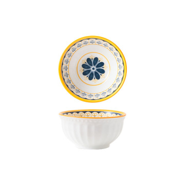Nordic Ceramic Plate Set: Household Porcelain Bowl and Cutlery for Salad and Rice