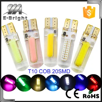 Guangzhou Hot Good quality Colored 200 Lumen PCB 20SMD COB Led Car Light Silicone License Plate Led Indicator Light T10 LED