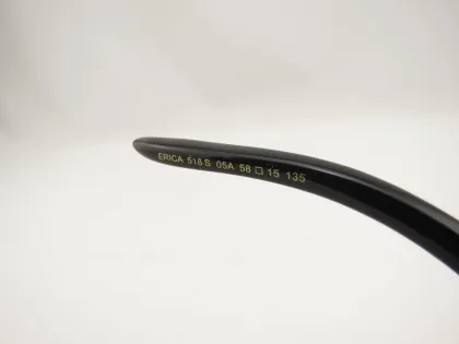 Erica 518s 05a Black Acetate Frame Gray Resin Lens Roberto Cavalli Sun Glasses