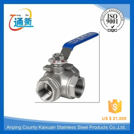 made in china casting stainless steel ball valve 3 way 1 in npt