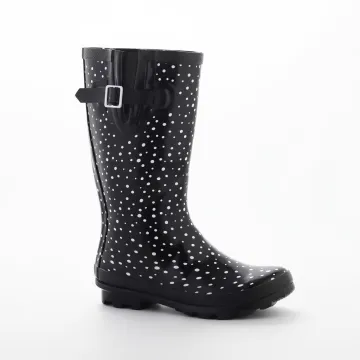 Knee High Print Welly Rain Boots