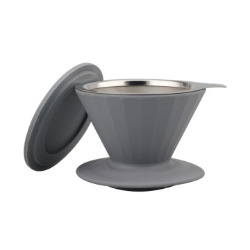 2 in 1 silicone&stainless steel coffee dripper