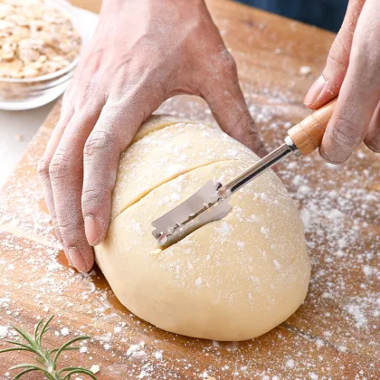 European Bread Cutter Set & Baking Tools: Flour Coil Mixer & More