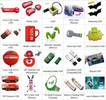 2014 free design any shaped any material custom usb flash disk with logo printed