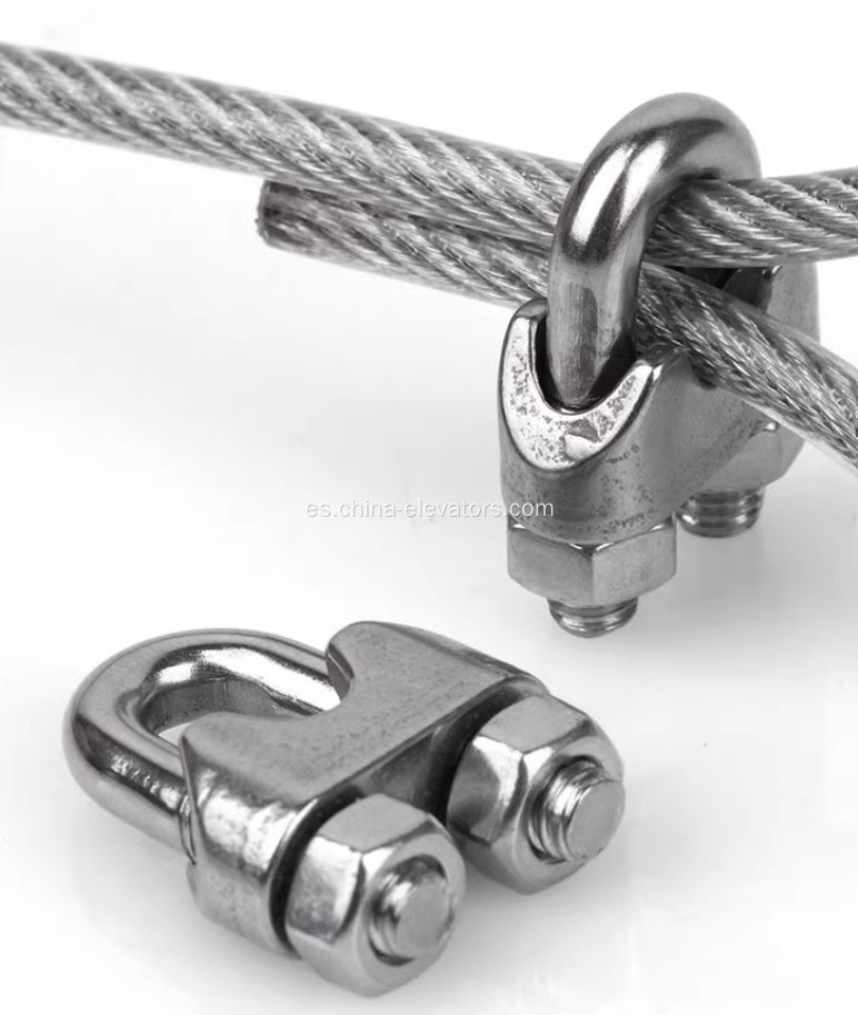 304 clip de cuerda de acero inoxidable para ascensores 6 mm 8 mm 10 mm 12 mm 13 mm 16 mm