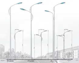 14 Meters outdoor Metal Lamp Post Lights