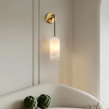 Modern Alabaster Wall Lamp for Luxury Bedrooms and Living Areas