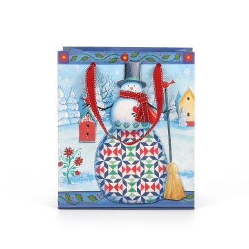 Sacs en papier de Noël de luxe avec logo personnalisé
