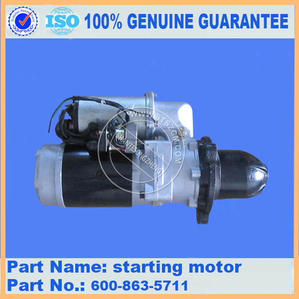 Komatsu starting motor 600-863-4210 SAA6D107E-1 engine parts