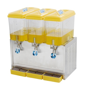 Kompakter 3-Tank-Saftspender mit Fruchtkonzentrat-Juicer