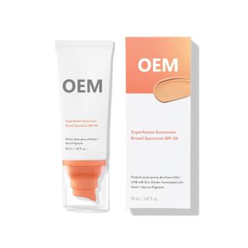 SPF 30 सनस्क्रीन के साथ निजी लेबल लाइटवेट ऑर्गेनिक फेस क्रीम