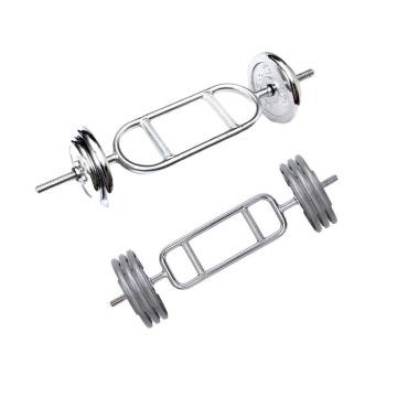 Professional Grade Gym Equipment: Comprehensive Set including Circular Barbell Bar, Fitness Body Weight Lifting Bar, Solid Shrug Deadlift Hex Trap and Triceps Bars