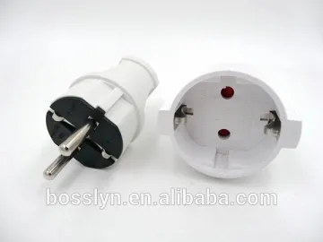 Round 2Pin Power Cord Connector rewireable plug schuko type