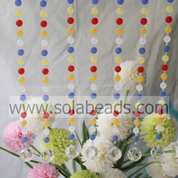 Maak 4 MM &amp; 14 MM Wire Crystal Bead Strands Garland