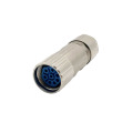 M23 female straight connector 8pin Field-wireable
