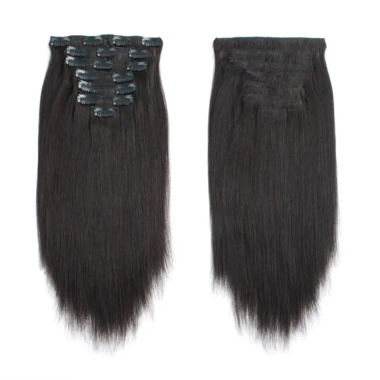 Brazilian Remy Straight Clip-In Hair Extensions - Machine Made, Affordable