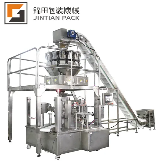 Automatic Rotary Bagged Frozen Food Packaging Machine for Dumplings and Seafood