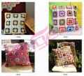 Bàn tay Crochet hoa Granny Square Cushion Cover