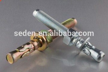 zinc plated or yellow zinc plated steel wedge anchor