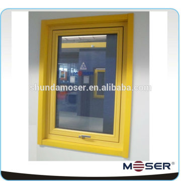 wood with aluminum clad top hung awning window