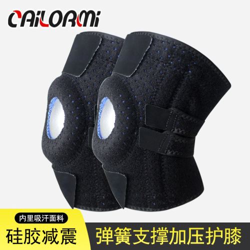 Rodillera con soporte de resorte ventilado para montañismo