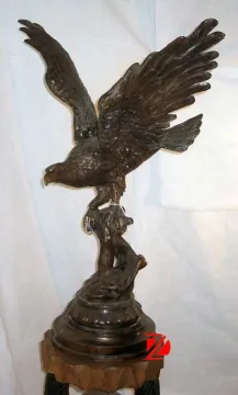 small casting bronze eagle statues for desk