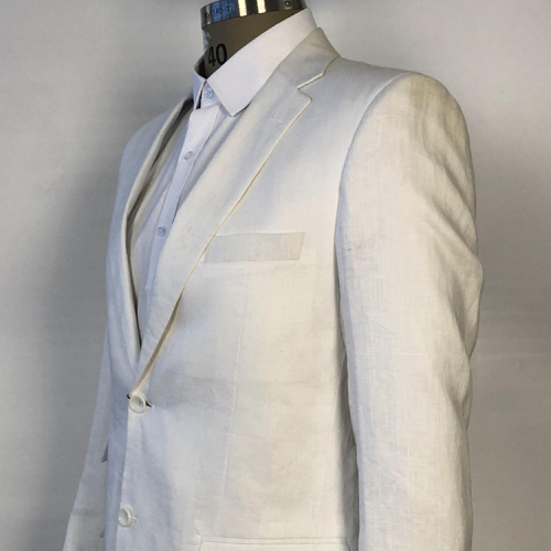 men's white single breasted business suit