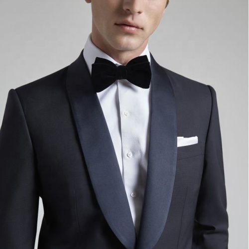 Latest Design Black Wool Fabric Men's Tuxedo Suit