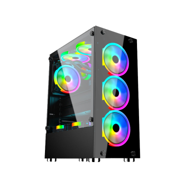 Dunao New ATX PC Case with Tempered Glass, RGB Fan, Gaming Computer Cases Towers