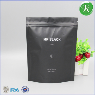 custom printed foil bag aluminum foil matte printing coffee body scrub packaging bag /nuts packaging bag