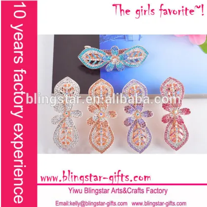 New beautiful assorted color crystal beaded hairpin