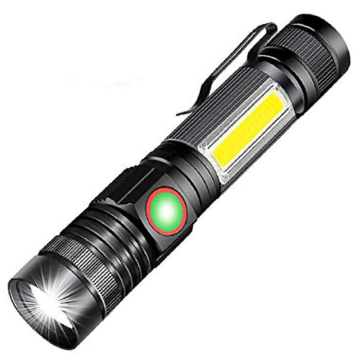 La linterna de inundación de mazorca táctica de aluminio zoom con 2000 lm y cargador magnético: solución de iluminación al aire libre de alta potencia
