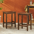Outdoor Acacia Wood Counter Height Barstool
