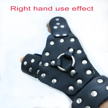 Steel Plate Guard Black Hand Slingshot for Outdoor Hunting Accessories