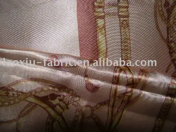 printed sateen weave fabric