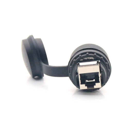 RJ45 Shielded Round Panel Mount Coupler Connector