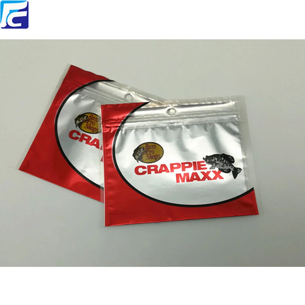 Zipper soft plastic lures bait packaging fishing bag China