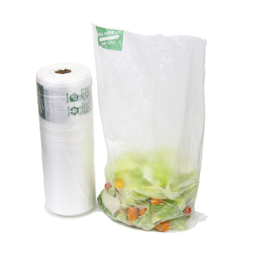 Printing or Transparent Color Storage Biodegradable Supermarket Special Fruit Vegetable Flat Polythene Food Bag on Roll