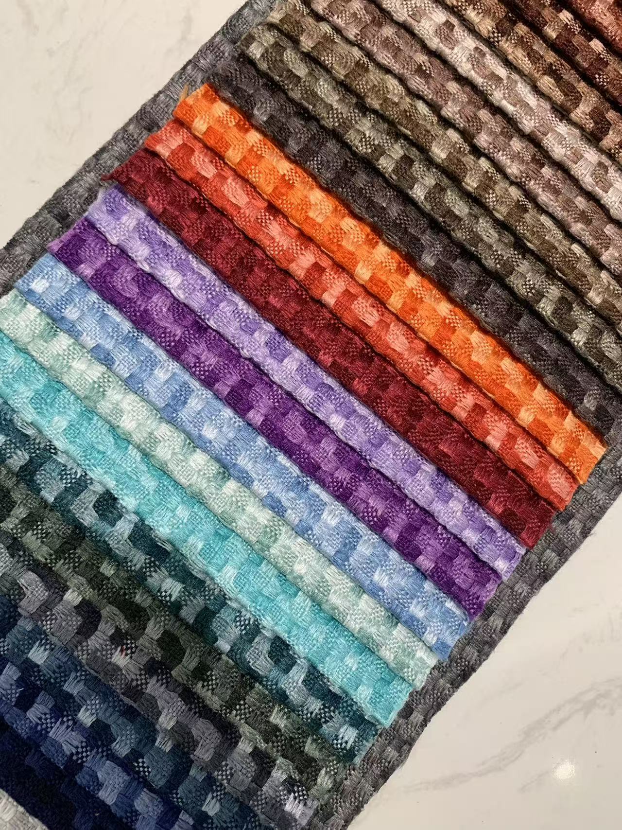 Checkered Linen Fabric for Sofa