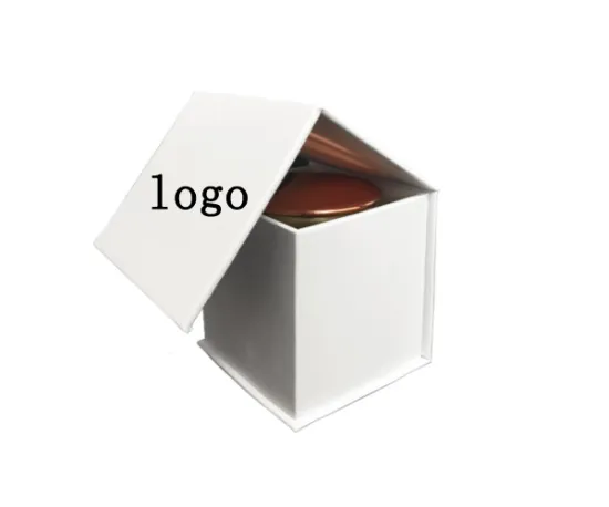 White Candle Gift Boxes With Company Logo Printed