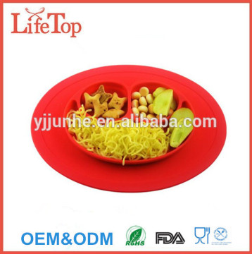 Premium One Piece Design Silicone Placemat +Plate